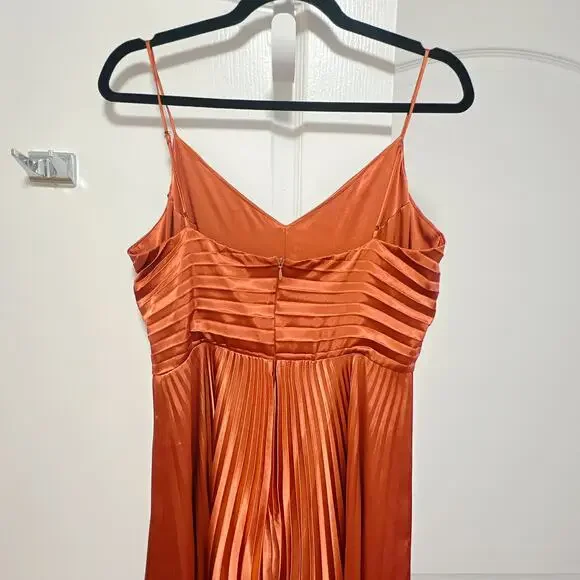 DELFI Collective Aria Satin Sweetheart Gown Brown M - Picture 7 of 11